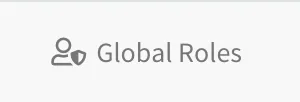 Global Roles menu entry