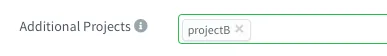 Additional Projects field of a claim with projectB selected