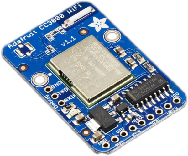 Adafruit CC3000 Wi-Fi breakout board with its ceramic antenna
