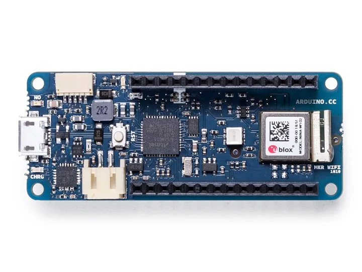 Arduino MKR WiFi 1010 board with its u-blox NINA-W10 Wi-Fi module