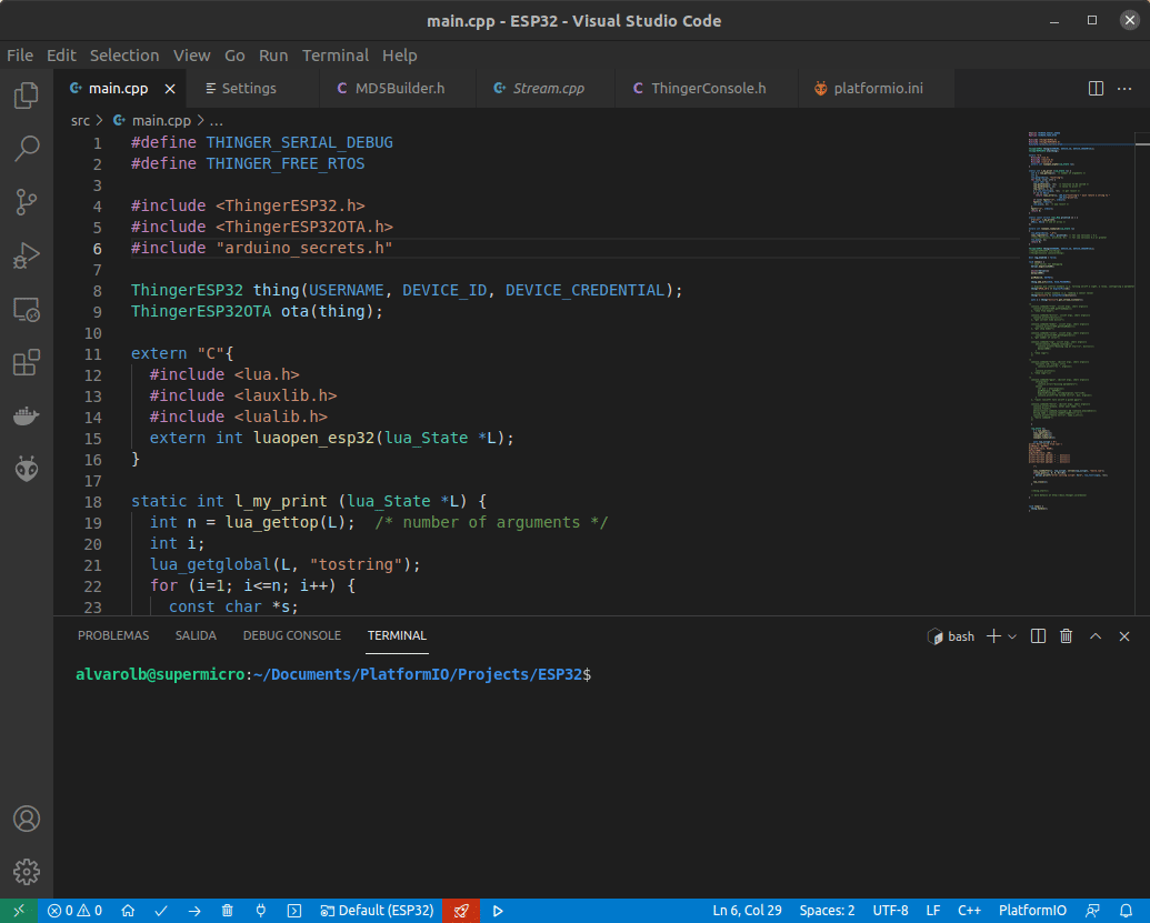 Searching for a device by its name in the VS Code target selector and selecting it